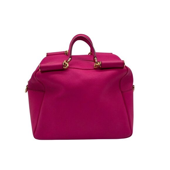 Dolce & Gabbana Handbags - Dolce & Gabbana Pink Pebbled Leather Satchel Bag